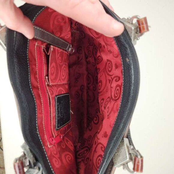 Retired Brighton Black Croc Leather Leonor / Handbag Tote EUC - Picture 13 of 14